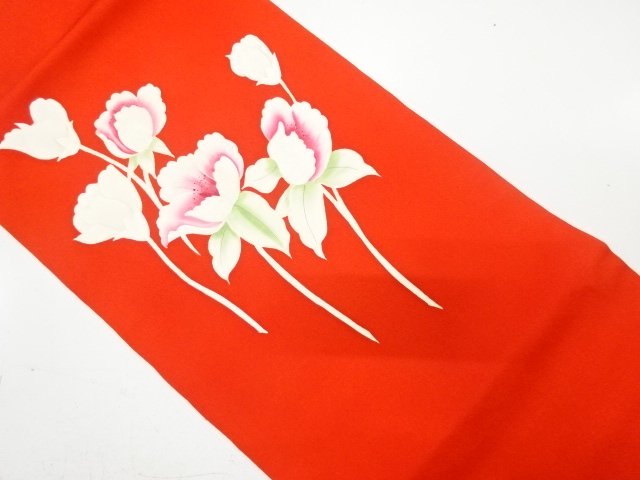 JAPANESE KIMONO / SHIOZE HAND-PAINTED WESTERN FLORAL PATTERN NAGOYA OB